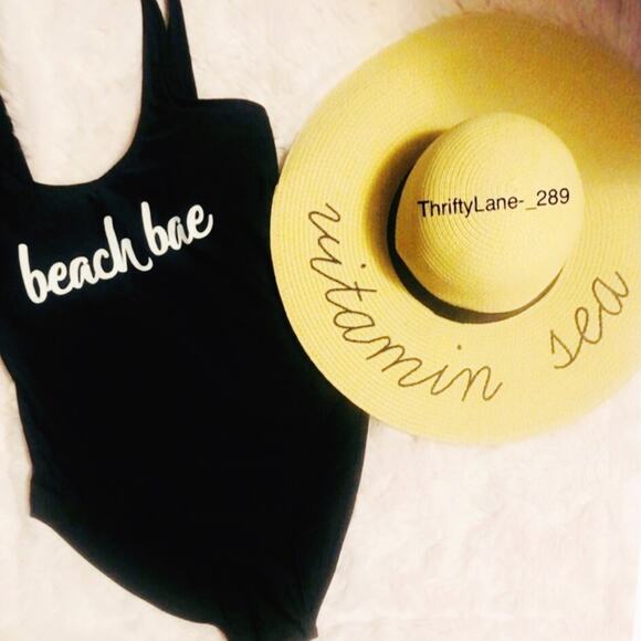 No Boundaries Womens Black One Piece Beach Bae Swimsuit Size L - Picture 2 of 12